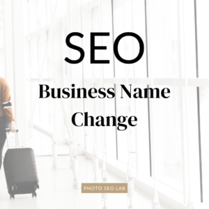 SEO business name change graphic